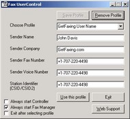 Fax UserControl for WinFax/TalkWorks screenshot